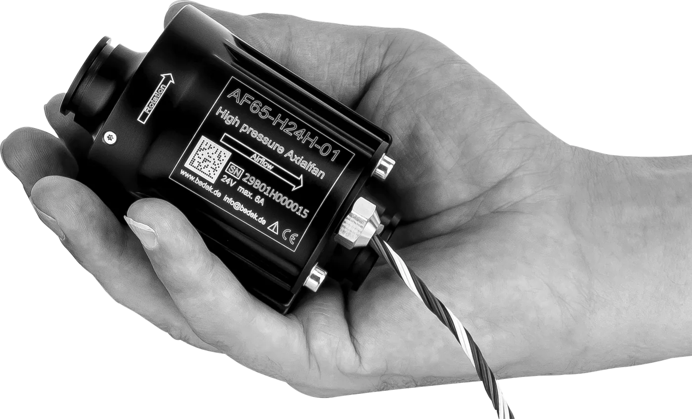 AF-65 Hochdruck-Axiallüfter, in einer Hand gehalten